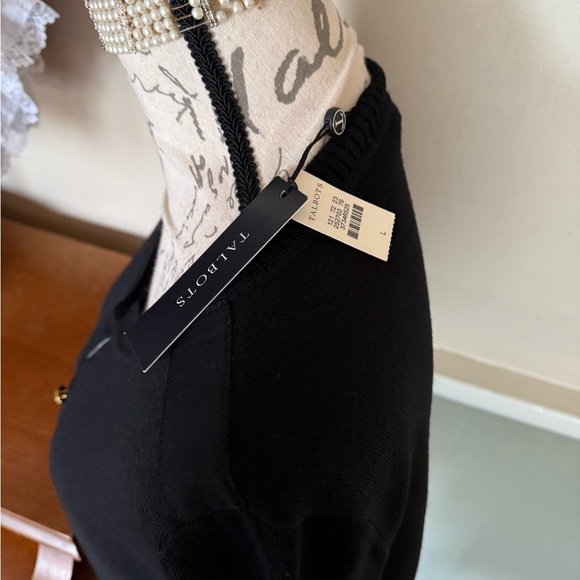 Talbots Black Cardigan Sweater NWT 129.00‼️FINAL SALE - Picture 7 of 9